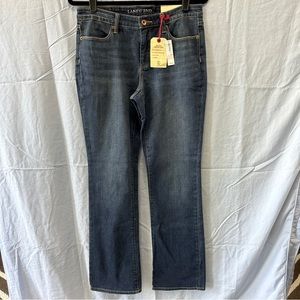 Lands’ End mid rise bootcut jeans, size 8, new with tags, never worn